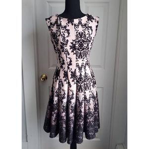 Black & Pink Sleeveless Dress